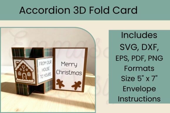 3D Gingerbread House Accordion Card Review for Christmas Branding