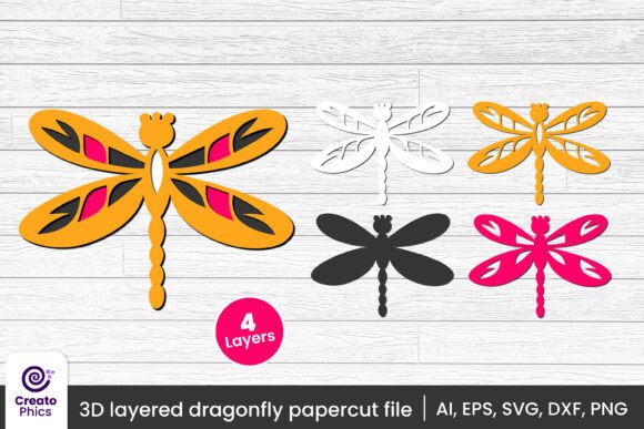 3D Layered Dragonfly Paper Laser Cut SVG Review