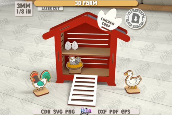 3D Layout Chicken Coop Model Laser Cutting Toys Amp Review