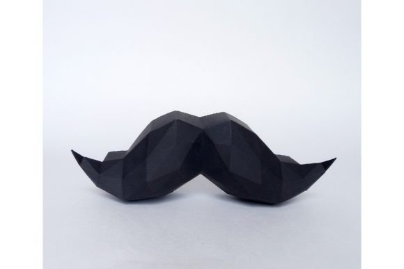 3D Papercraft Mustache Box: 3D SVG for Father S Day Branding