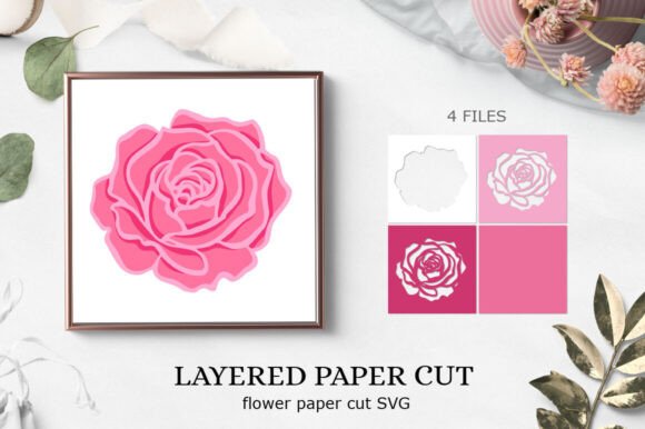 3D Roses SVG for Branding