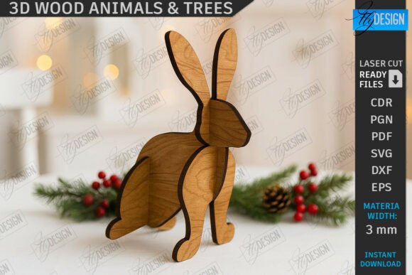 3D Table Décor Laser Cut Wooden Puzzle