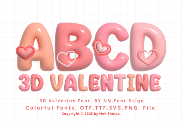 3d Valentine Fonts Review: A Color Fonts Branding Asset