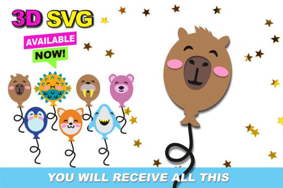Animals Balloons 3D SVG: A Designer’s Take on Shapes and Brand Joy