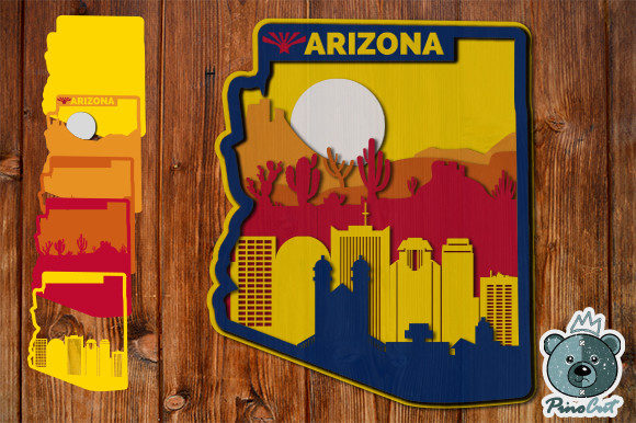 Arizona, 3D Layered Tropical Arizona: A Review of This 3D SVG for Shadow Boxes