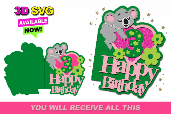 Baby Koala Card 3D SVG: A Hands-On Review for Shapes & Crafting