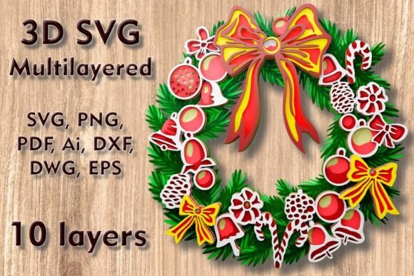 Christmas Wreath 3D SVG Laser Cut Files Review