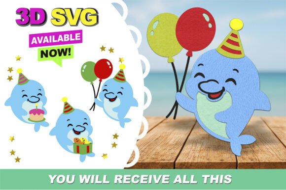 Cute Dolphins 3D SVG Review