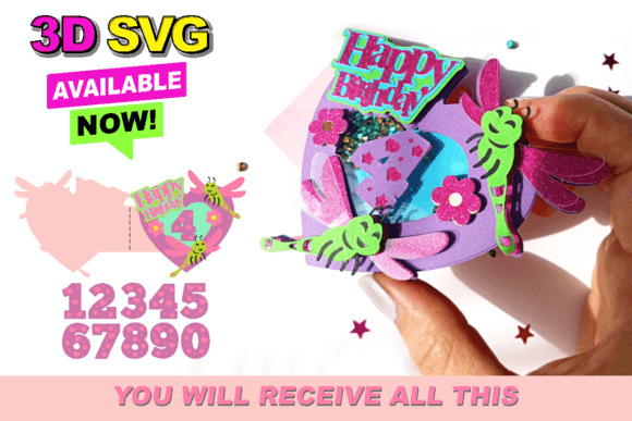 DragonFly Happy Birthday Card 3D SVG Review for Sellers