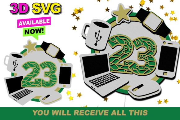 Electronics Engineer Cake Topper 3D SVG