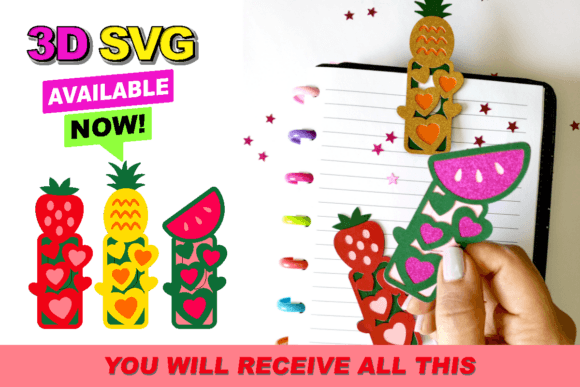Fruits Bookmarks 3D SVG: A Practical Review for Graphics and Crafts Sellers