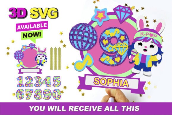 K Pop Shaker Cake Topper 3D SVG Graphics and Crafts Review