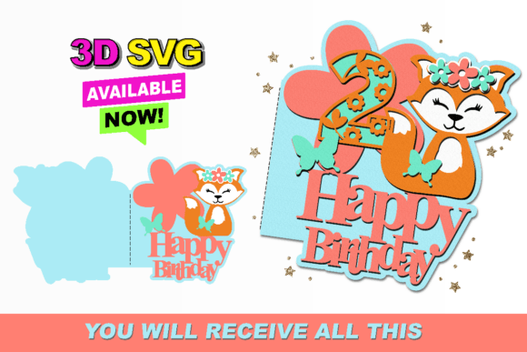 Little Fox Card 3D SVG: A Shapes Review for Crafters