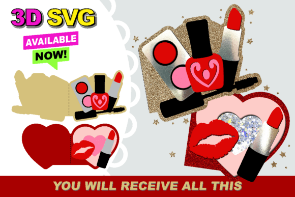 Make Up Card 3D SVG Review