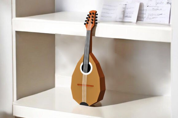 Mandolin - 3d Papercraft Review for Shapes & 3D SVG Creators