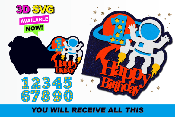 Outer Space Card 3D SVG: Laser Cutting Birthday Design Review