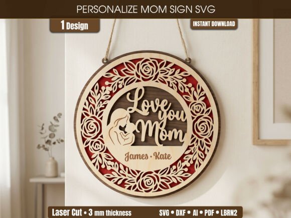 Personalized 3D Mom Sign SVG Review