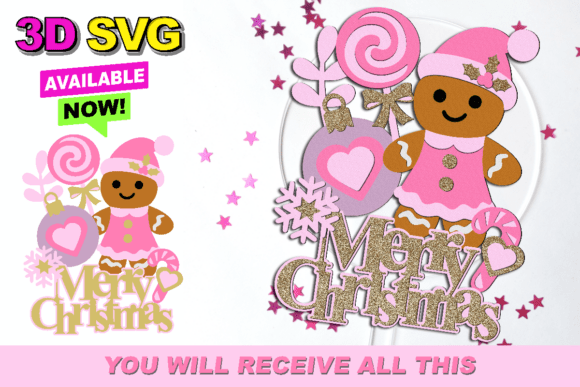 Pink Gingerbread 3D SVG Review