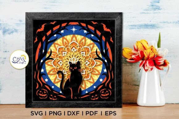 Review: 3D Halloween Cat Shadow Box SVG