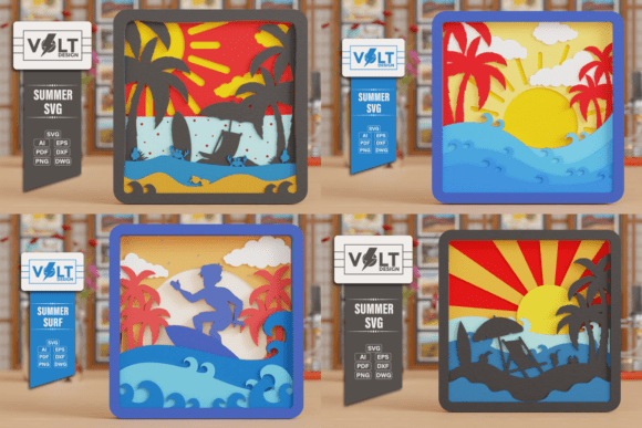 Summer SVG Beach 3D SVG Craft BUNDLE