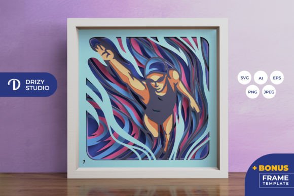 Swimming 3D Shadow Box: A Review for Cricut and Silhouette Users